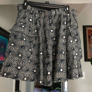 Geometric free people skirt with pockets